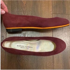 Andrea Carrano Shoes Baby Suede Flats Shoes Size 8.5